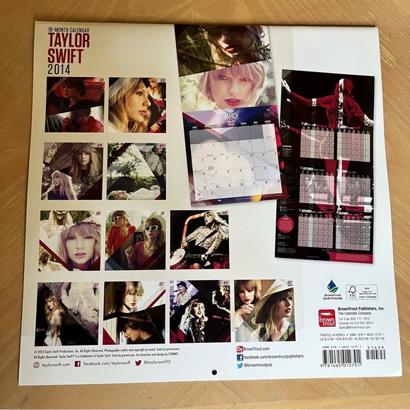 TAYLOR SWIFT 2014 Wall Calendar - Picture 2 of 15